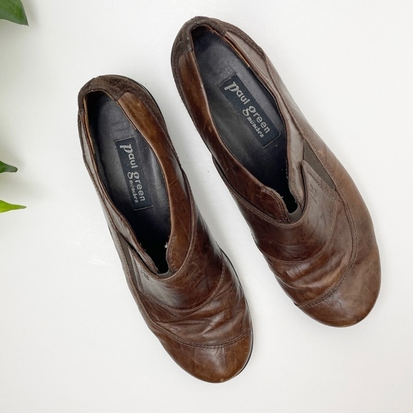 Paul Green Brown Leather Comfort Sneaker Loafers 6 - Picture 2 of 11